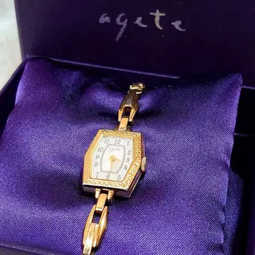 레어 agete 아가트 앤티크풍 손목시계 주얼리 워치 골드
