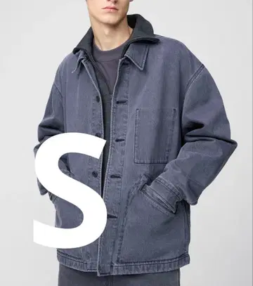 [ 완판템 ] 오버 사이즈 컬러 데님 자켓 S 그레이 UNIQLO U