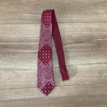 지라프 넥타이 반다나 패턴 레드 계열