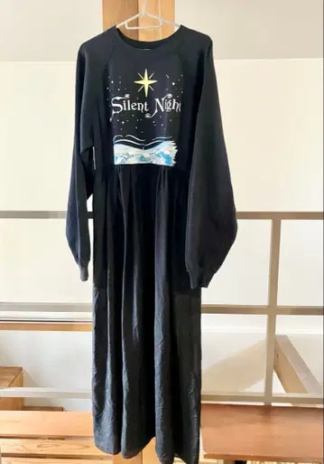 POTTO 구제 의류 리메이크 롱 원피스 블랙