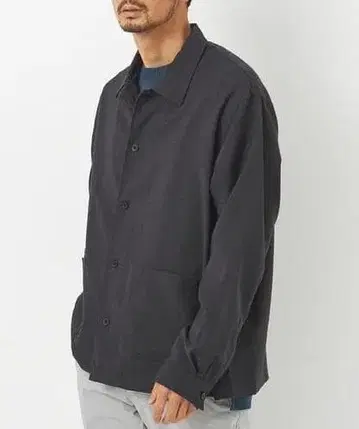 그린 라벨 릴랙싱 남성용 얇은 소재 셔츠 자켓 S 블랙