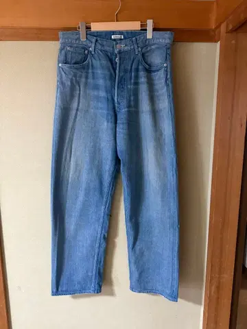 Selvedge Faded Light Denim Wide Pants 3