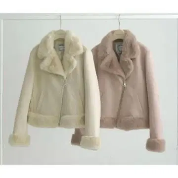 리랜드트루 인조 모피 라이더 자켓 Rirandture