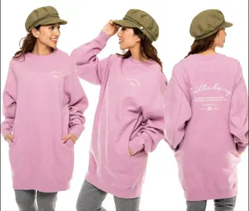 BILLABONG 맨투맨 미니 원피스 핑크