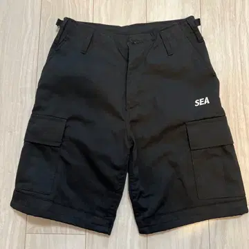 WIND AND SEA 카고 반바지 / 블랙 S 사이즈