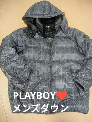 PLAYBOY 다운 V.P. 남성용 다운 자켓 M 체크