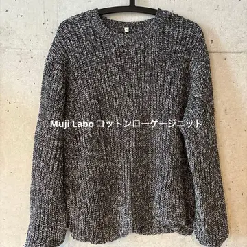 Muji Labo 코튼 로우게이지 니트