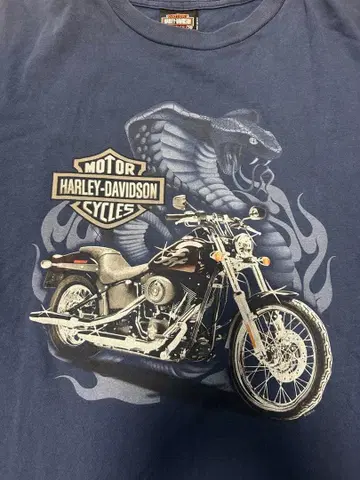 00s 할리데이비슨 양면 프린트 티셔츠 XL 애니멀 뱀 곰