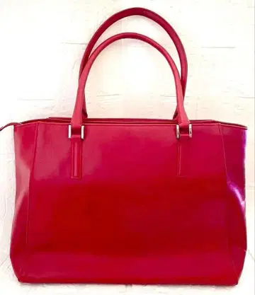 [현품 한정] 비즈니스 레더 팩토리 비즈니스 토트백 트라페조이드 빨간색