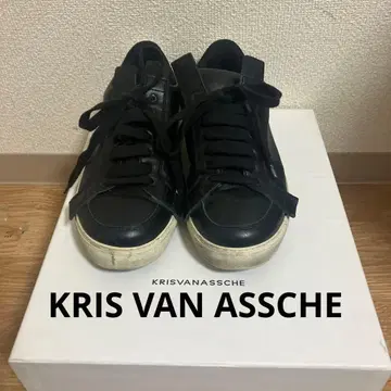 크리스아쉬 레더 스니커즈 로우컷 블랙 화이트 40 신발