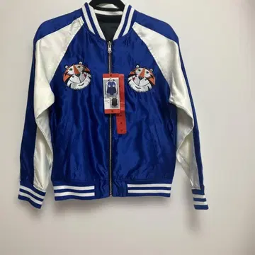 새상품 켈로그 리버서블 바시티 자켓 스카잔 M 아우터