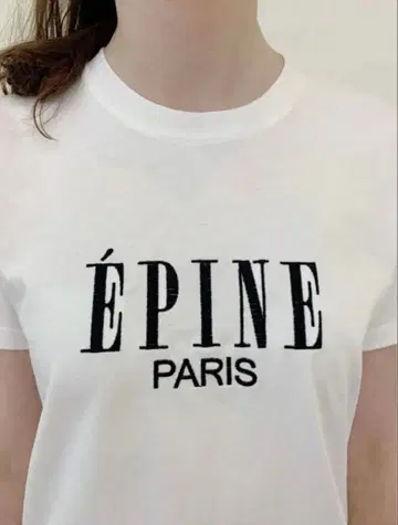 epine embroidery tee white x black 에피누