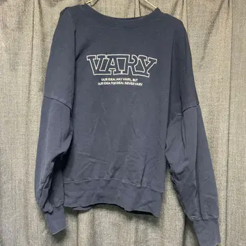 Ungrid 네이비 프린트 맨투맨