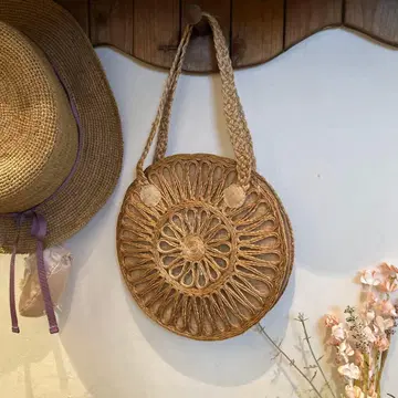 vintage 라피아 바스켓백 인테리어 잡화