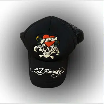 에드 하디 스컬 하트 캡 메쉬 캡