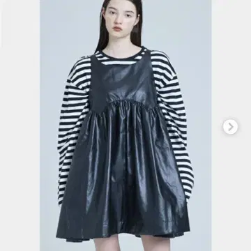 리틀 서니 바이트 인조 가죽 원피스 미니 원피스