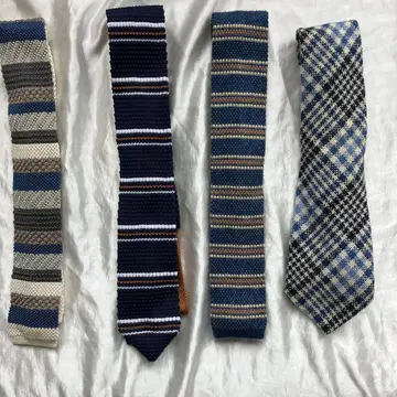 니트 넥타이 4개 세트 스트라이프