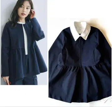 베이스먼트 온라인 BASEMENT 카라 부착 페플럼 자켓