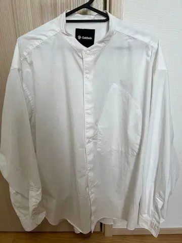 고품질 Goldwin 셔츠 화이트 사이즈 2 오버사이즈 밴드 카라 셔츠
