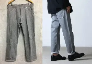 이엘 E-20276A 모래사장 그레이 청바지 데님 팬츠