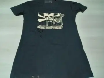 Roen x MTV 콜라보 스팽글 반팔 T셔츠