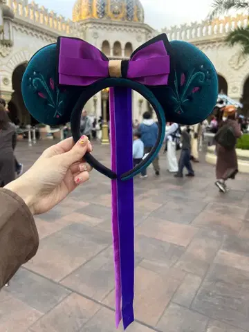 디즈니씨 미키 귀 헤어밴드 다크 그린