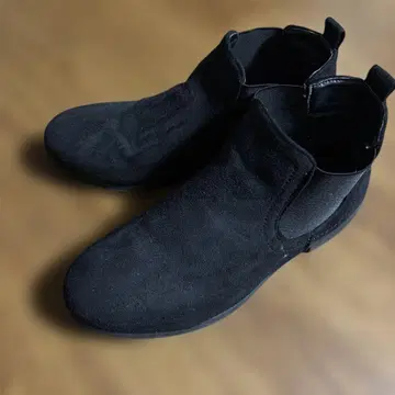 블랙 스웨이드 사이드 고어 부츠 숏부츠 24cm L 사이즈