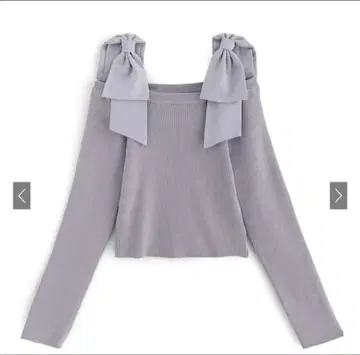 GRL 오프숄더 리본 스트랩 니트탑 mb1546