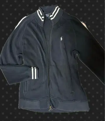 Poro 자수 네이비 플리스 자켓