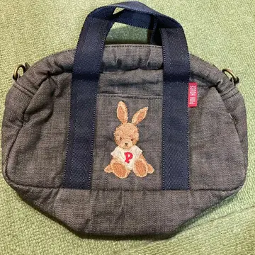 새상품급 PINK HOUSE 토끼 자수 데님 2way 숄더백