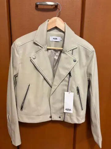 AZUL by moussy 화이트 라이더 자켓