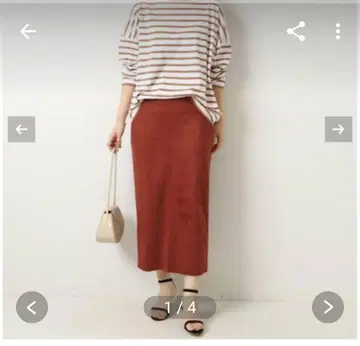 스픽 앤 스팬 페이크 스웨이드 타이트 스커트 타이트 스커트 S 사이즈