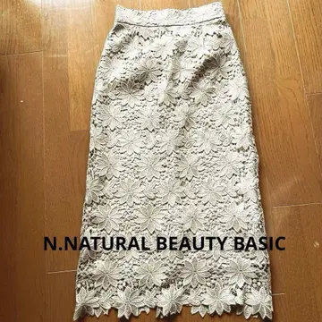 N.NATURAL BEAUTY BASIC 꽃무늬 레이스 타이트 스커트 M
