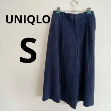 즉시 구매 OK UNIQLO 네이비 스트라이프 가우초 팬츠 S 사이즈