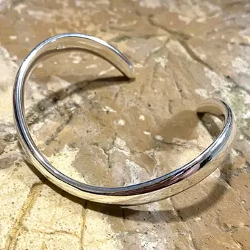 웨이브 커브 실버 925 뱅글 팔찌 실버 w161