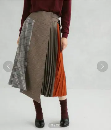 UNITED TOKYO 플리츠 플레어 스커트