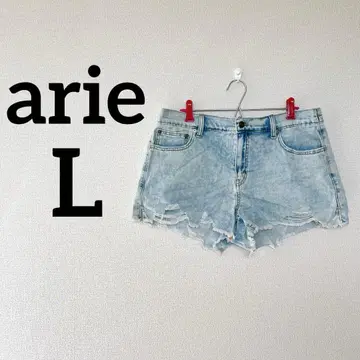 택 포함 arie [ L ] 데님 숏팬츠 여성용 숏팬츠
