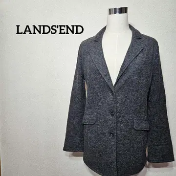 LANDS END 블레이저 다크 그레이 울 혼방 9