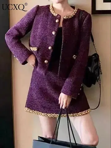 초특가 비쥬 넥 트위드 셋업