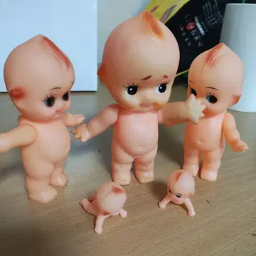 귀여운 플라스틱제 인형 5체 세트