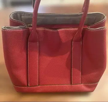 UN BILLION 빨간색 가죽 핸드백