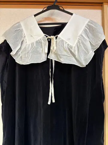 BUNON 택 포함 새상품 면 X 실크 탈부착 카라