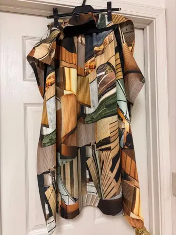 UNITED TOKYO 기하학 패턴 롱 스커트 사이즈 1