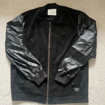 BAYFLOW 스웨이드풍 바시티 자켓 블랙 L