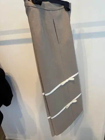 Pachman RIBBON LINE PANTS 그레이 와이드 팬츠