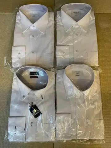 남성용 긴팔 와이셔츠 4장 세트