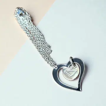 SWAROVSKI 하트 목걸이 실버 새상품급