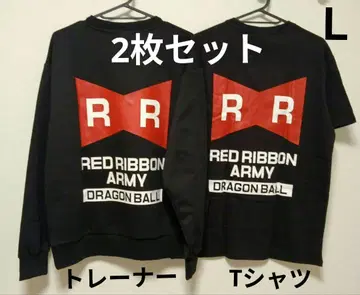 [새상품] L 드래곤볼 레드 리본군 2장 세트 (트레이닝복, T셔츠)