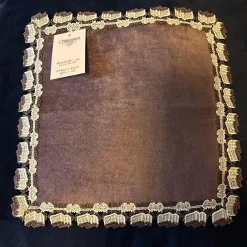 [ 미사용 새상품 ] 긴자와 레이스 타월 손수건 후쿠사야 카스테라 브라운