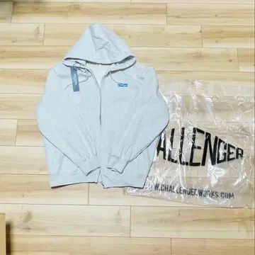 CHALLENGER BAR 로고 집 후디 그레이 L 사이즈